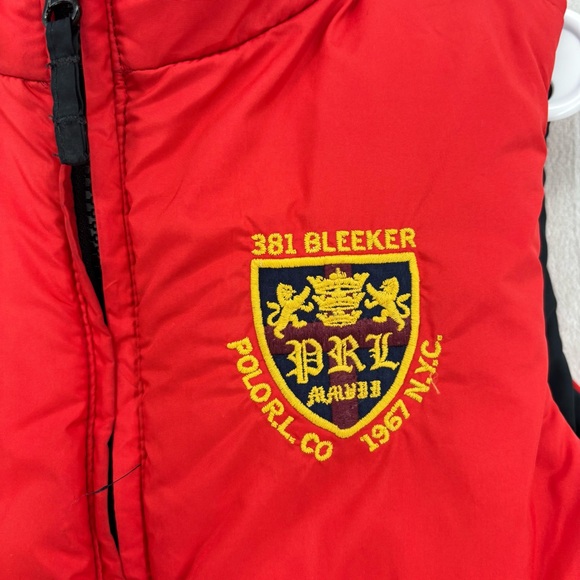 Polo Ralph Lauren Reversible Puffer Vest Boys Size 3/3T Red Black Embroidered - Picture 5 of 8